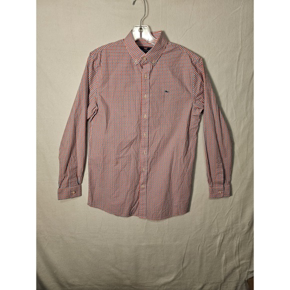 Vineyard Vines Whale Button Down Shirt Mens XL Red Blue Plaid Classic Fit 1016 - Picture 1 of 15